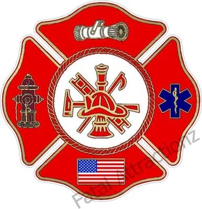 Calcomanía de vinilo Maltese Cross S2 pegatina EE. UU. bombero compañía de bomberos depósito co ems - Imagen 1 de 1