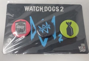 NEW Watch Dogs 2 - 3 Pin Set - Promo Ubisoft GameStop Exclusive - Picture 1 of 2