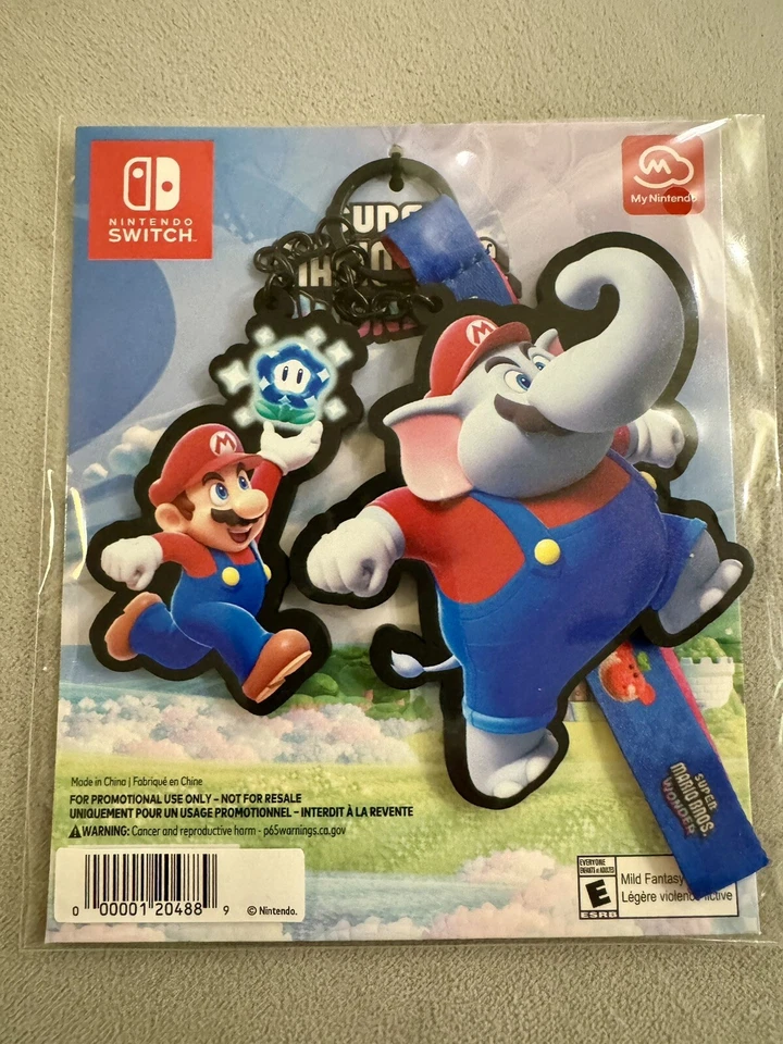 Super Mario Bros Wonder Double Keychain New/ My Nintendo Reward