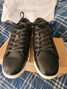 NEU Bruno Marc Herren Freizeit Elegant Turnschuhe Größe 13 Schwarz - Bild 1 von 5