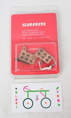 Pastillas de freno de disco SRAM para Avid HRD, nivel ULT/TLM - bicicleta húmeda y potente sinterizada Foto 1 de 2