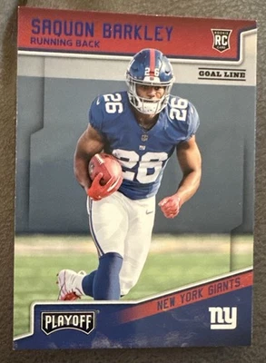 2018 Panini Playoff Saquon Barkley Goal Line Rookie New York Giants RC Penn St. Foto 1 de 2