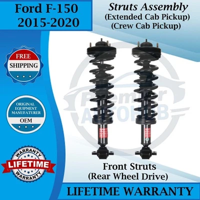 Puntales delanteros originales Monroe OEM para Ford F150 2015-2020 2x2 garantía de por vida Foto 1 de 4