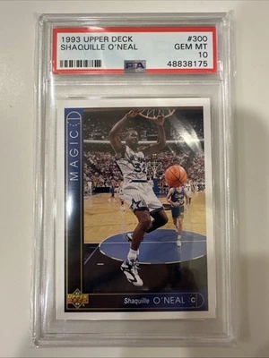 Shaquille O'Neal 1993 Upper Deck #300 PSA 10 gemas como nuevo Foto 1 de 4