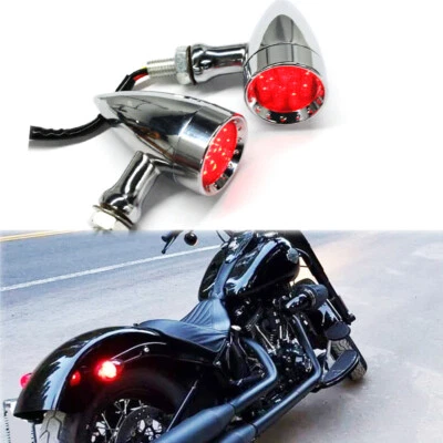 Luz trasera LED intermitente roja para motocicleta funcionando para Yamaha V Star 1100 950 650 Foto 1 de 4