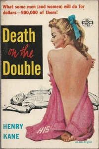 Avon Book 761 Death on the Double Henry Kane Vintage Mystery Paperback GGA PBO - Imagen 1 de 2