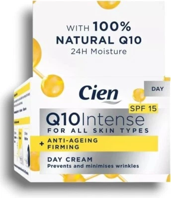 Cien Anti-Wrinkle Anti-Age Day Cream with Q10 and Vitamin E with UV Filter 50 ml - Image 1 of 2