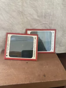 2 Vintage Keystone/Wottring Magic Lantern Glass Slides Eye/Cotton And Tobacco - Picture 1 of 5