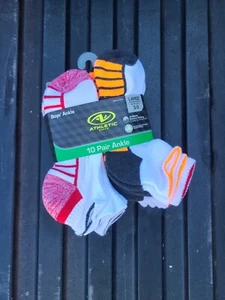 kids socks boy white large low cut ankle assorted sizes 20 pairs - Picture 1 of 1