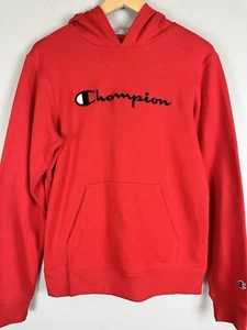 Champion Youth Pullover Hoodie Logo Red Front Activewear Pocket Boy's Size XL - Picture 1 of 7