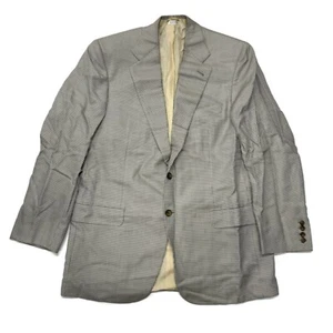 Brioni Blazer 42R Wolle & Seide Nomentano Sakko Chirurgenbündchen Beige Hahnentritt - Bild 1 von 14