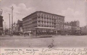 Harrisburg, PENNSYLVANIA - Market Square - 1907 - trollies - Picture 1 of 2