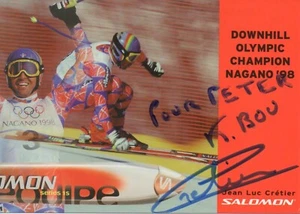 JEAN LUC CRETIER - original signierte Autogrammkarte Ski Alpin Olympiasieger - Imagen 1 de 1