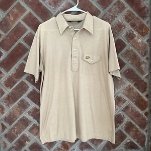 Jack Nicklaus Golden Bear Polo Shirt Mens XL Hathaway Beige Knit Classic READ - Picture 1 of 5