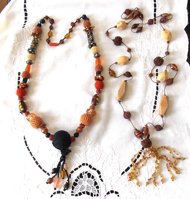 COLLIERS CROCHET CREATION   S  RAISONNIER FETE DES MERES *** - Photo 1/4