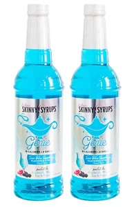 Lot 2ct NIB Jordan Skinny Genie Sour Blue Raspberry Coffee Syrup Sugar Free Ship - Picture 1 of 4