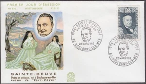 FRANCIA Sc #B427.1 FDC CHARLES-AUGUSTE SAINTE BEUVE, ESCRITOR - Imagen 1 de 1