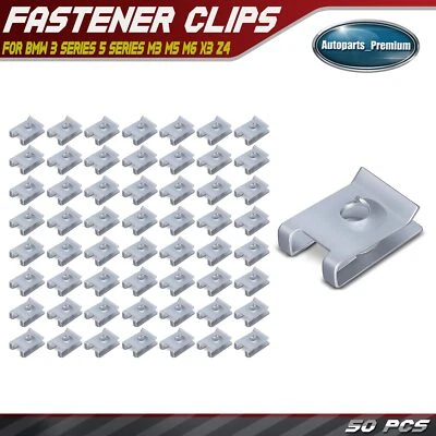 50Pcs M4.8 Steel Bumper Cover U Type Nuts Clips Fasteners for BMW 3 Series M3 X3 - Image 1 of 4
