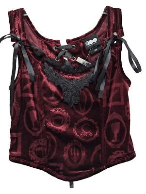 Hot Topic Womens Interview With The Vampire Velvet Lace Corset Size Small - Image 1 of 4