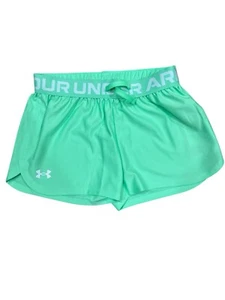 Under Armour Heat Gear Gym Shorts Loose Fit Youth Medium Pretty Green lime Color - Picture 1 of 6