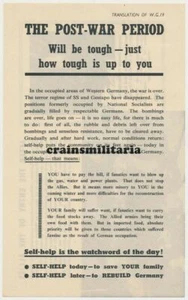 Orig. US Flugblatt - Selbsthilfe / Eisenhower 1944 - Propaganda Leaflet (ENG) - Bild 1 von 2