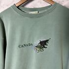 Vintage Canada Natur Sweatshirt Herren XL grün bestickt Kunst unbegrenzt Bier