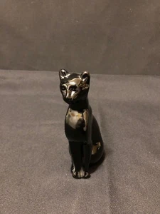 Beautiful 6 Inch Black Glass Cat - Picture 1 of 5