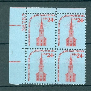 US 1603 Americana 24c. 1 PB of 4 stamps MNH. issued 1975-81. PB #36767. - Picture 1 of 1