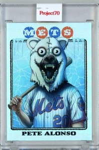 2021 TOPPS PROJECT 70 - PETE ALONSO BY ALEX PARDEE - FOIL 01/70 #355 FIRST ONE! - Picture 1 of 2
