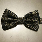 BLACK / GOLD Paisley Butterfly Design Pre-tied Bow tie Wedding Formal Party PROM