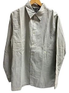 STONE ISLAND 90s Long Sleeve Shirt L Cotton Green Stripe 38151017 3978 - Picture 1 of 6