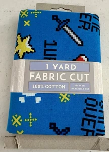 David Textiles. 36" x 44" 100% Cotton Game Over Precut Sewing Craft Fabric NEW - Picture 1 of 1