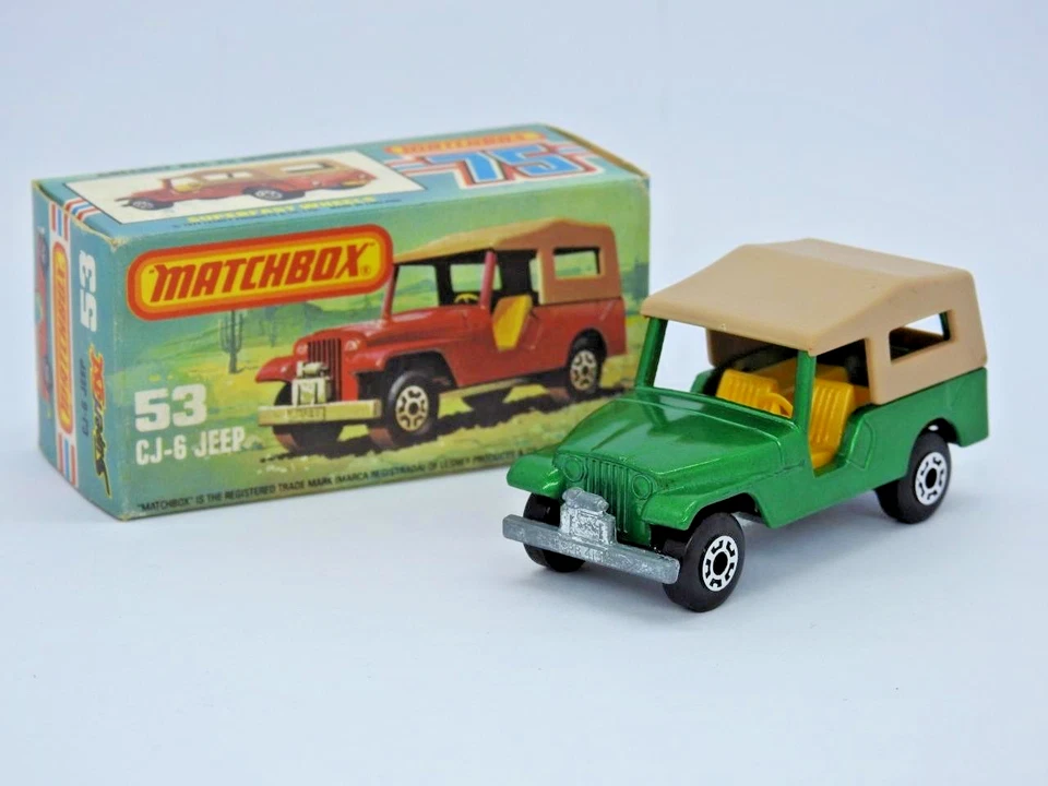 MATCHBOX SUPERFAST GREEN CJ-6 JEEP No.53 MINT & UNUSED IN ORIGINAL K BOX 1981-82 - Image 1 of 4