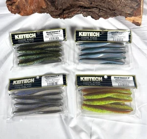 Keitech 4" Shad Impact Pintail UV 11cm 5g Gummiköder Gummifisch Inhalt 8 Stück - Picture 1 of 13