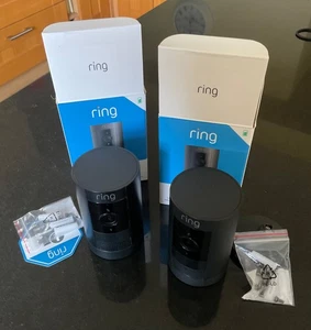 TWO Ring Stick Up Cam battery HD outdoor wireless Black (BATTERY NOT SUPPLIED) - Picture 1 of 2