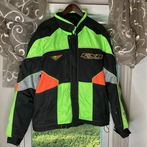 MCM FXR Racing JACKE Motorsport Damen Vintage Neon Orange/Grün Größe XL - Bild 1 von 24