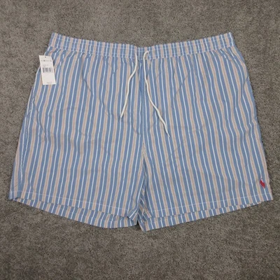 Polo Ralph Lauren Bañador Para Hombres 3XB Azul Rayas Pantalones Cortos Traje de Baño Playa Foto 1 de 4