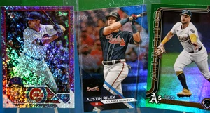 Topps Baseball Cards (3) Serial Numbered! Austin Riley, Matt Mervis, Seth Brown! - Picture 1 of 9