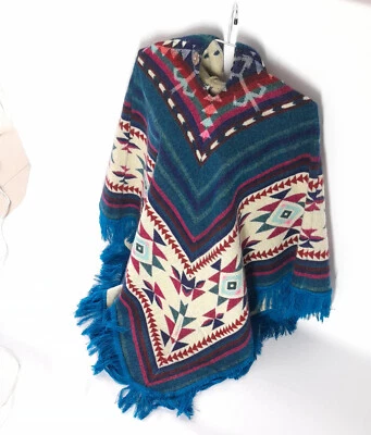 Подлинное пончо ручной работы из Медельина, Колумбия - Изображение 1 из 4