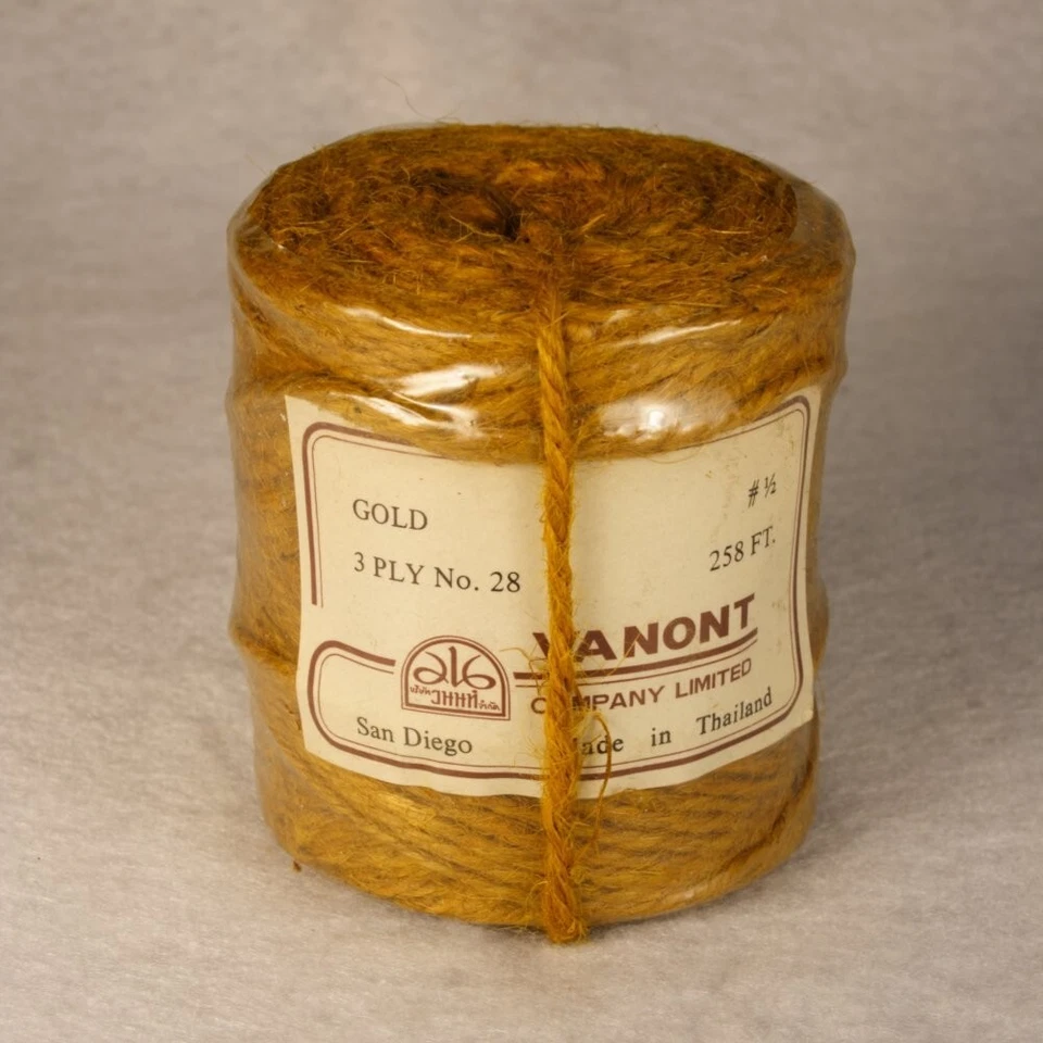 Cuerda de cuerda de macramé de yute 3 capas 28 3 mm 258 pies amarillo dorado #42000208 Foto 1 de 1