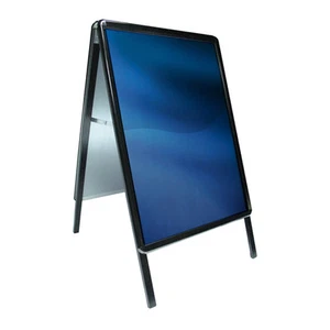 NEW BLACK A2 A-BOARD PAVEMENT SIGN POSTER SNAP FRAME SIGN DISPLAY STANDS - Picture 1 of 4