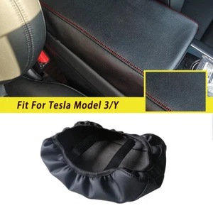 Cubierta de reposabrazos con tapa central de cuero automático para Tesla modelo 3/Y estilo rojo - Imagen 1 de 1