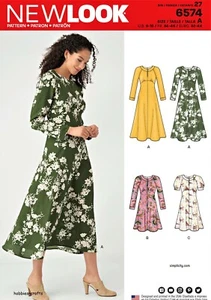 NEW LOOK 6574 MISSES' DRESSES Sewing pattern Sizes 6 - 18 Skill: AVERAGE - Picture 1 of 4