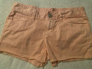 Ann Taylor Loft Chino Shorts Size 24/ 00 Peach Frayed Fringed Hem Pockets