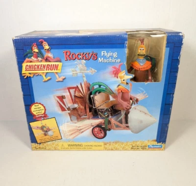 Chicken Run Rockys Flying Machine Action Figure 2000 Playmates NIB Vintage - Image 1 of 4