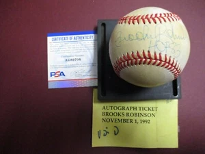 Brooks Robinson Orioles HOF 83 Autographed Official Ball Signed Baseball PSA COA - Picture 1 of 12