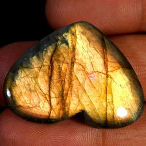 Venta al por mayor 45,90 quilates. Piedra preciosa cabujón corazón labradorita fuego milagroso natural - Imagen 1 de 3