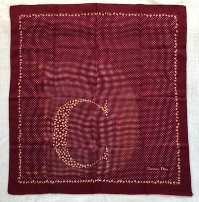 Bufanda de seda Christian Dior 29 x 30 3/4" (74 x 78 cm) vintage Foto 1 de 4