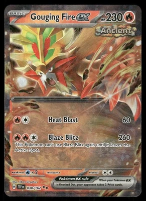 Pokemon Tcg Gouging Fire ex 038/162 Sv05: Temporal Forces Holo NM - Image 1 of 2