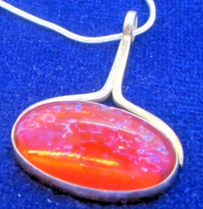 VINTAGE SOUTHWEST DRAGON'S BREATH WITH STERLING CHAIN - Picture 1 of 4